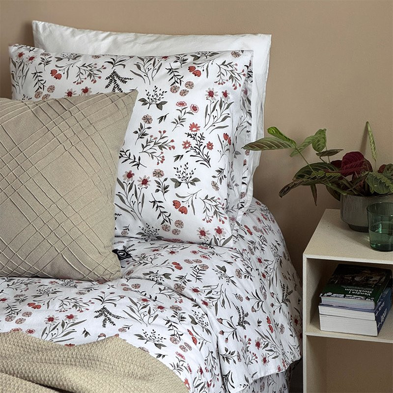 Påslakan Juliana 2-dels orange/grön