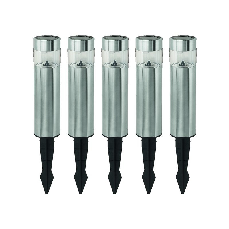 LED Solcellspollare 5-pack svart